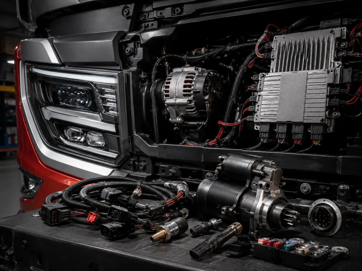 Commercial truck wiring