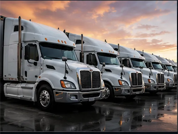 Commercial truck fleet yard