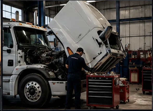 Mechanic working in repair shop